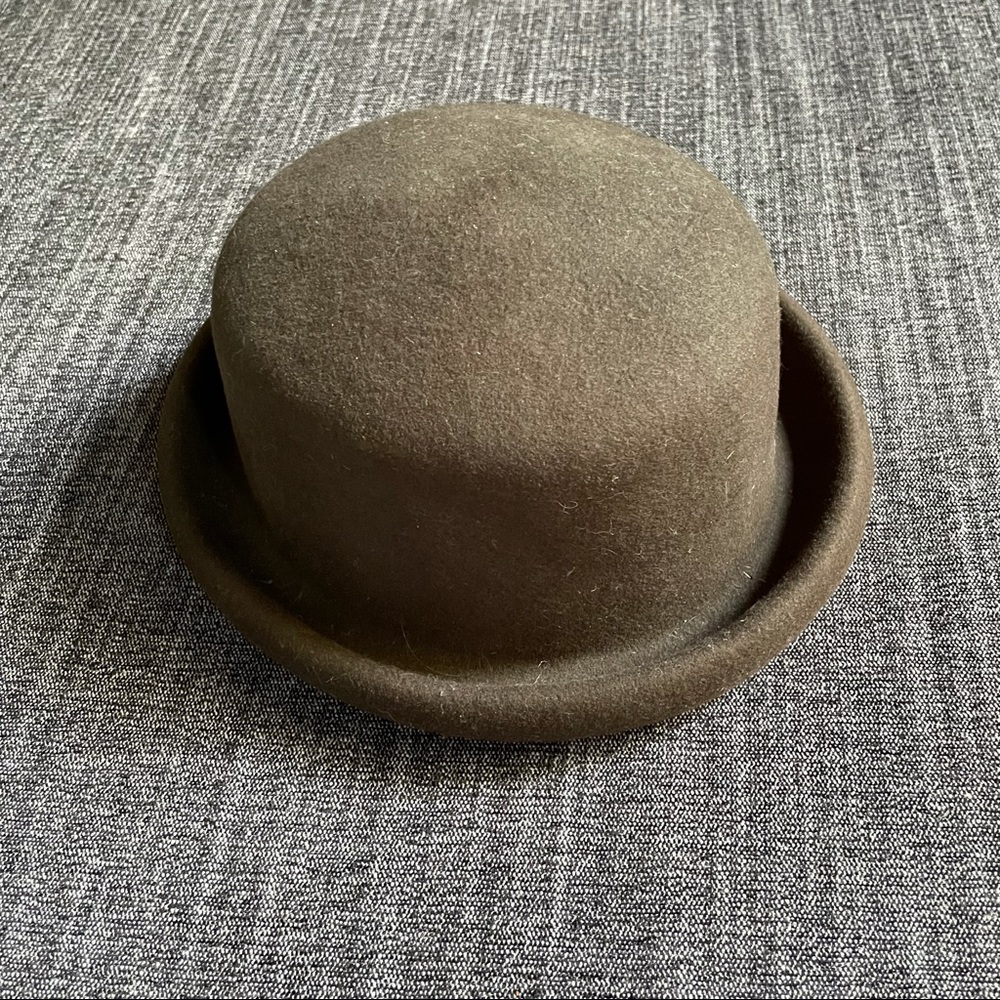 Olive Green Bowler Style Hat